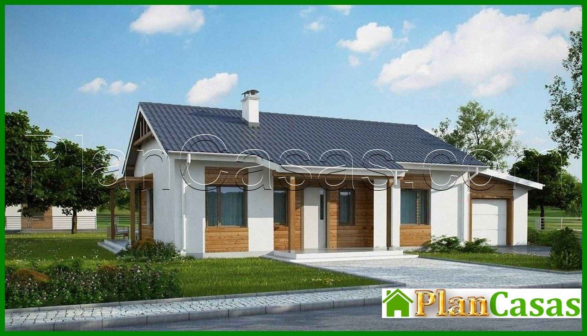 The classic project of a small country house house plan