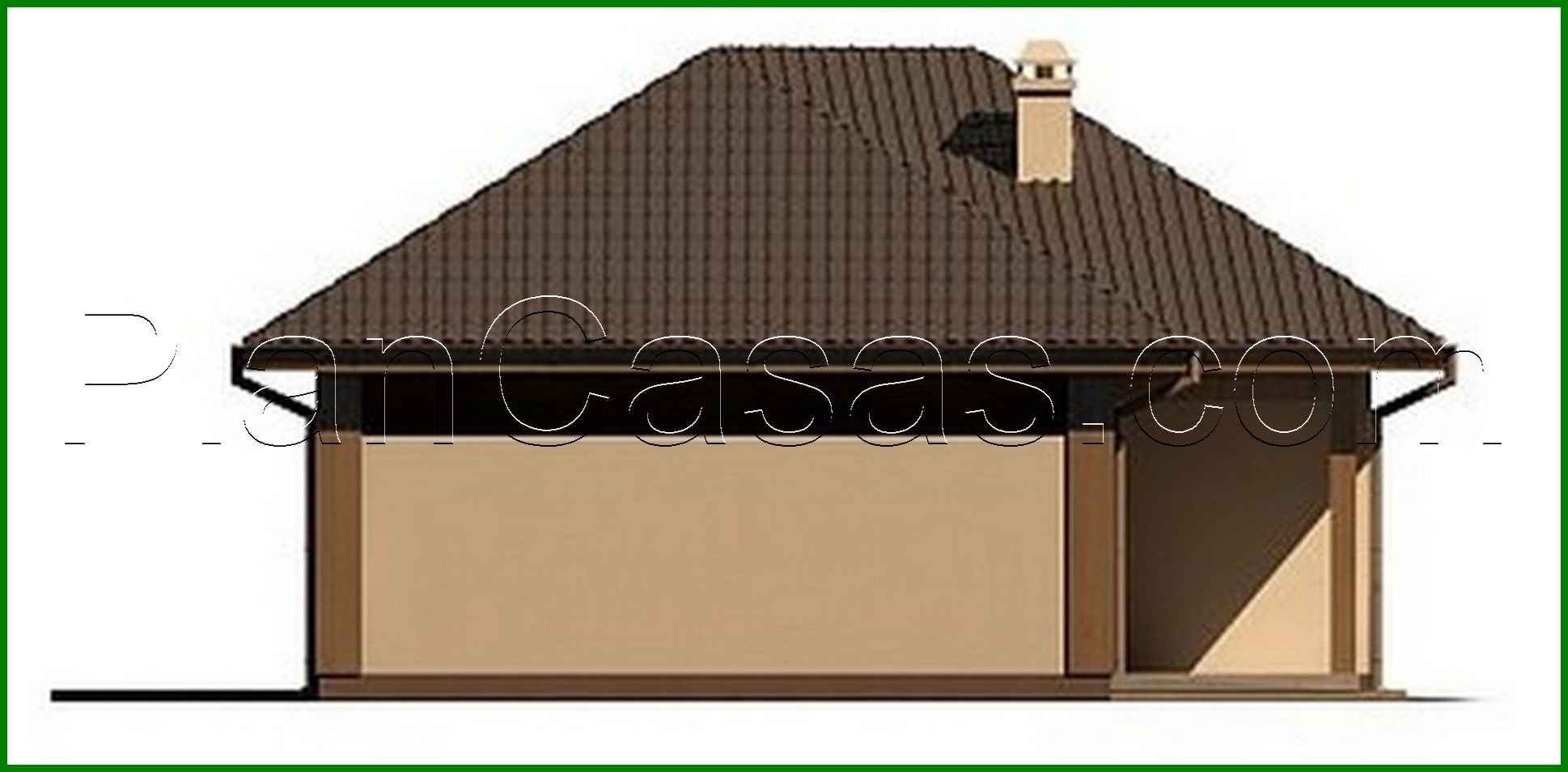 Visualization gallery - Project of a stylish one-story house with a garage