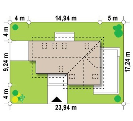 Visualization gallery - Mansard project with a balcony above the garage