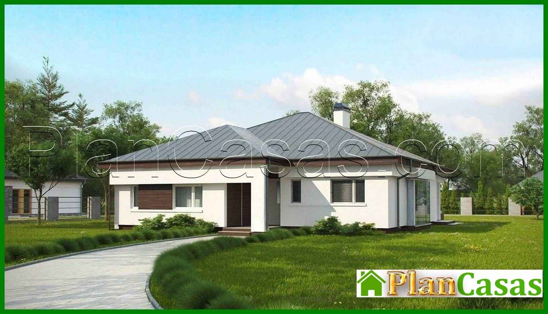 The project of a stylish, spacious modern one-story cottage house plan