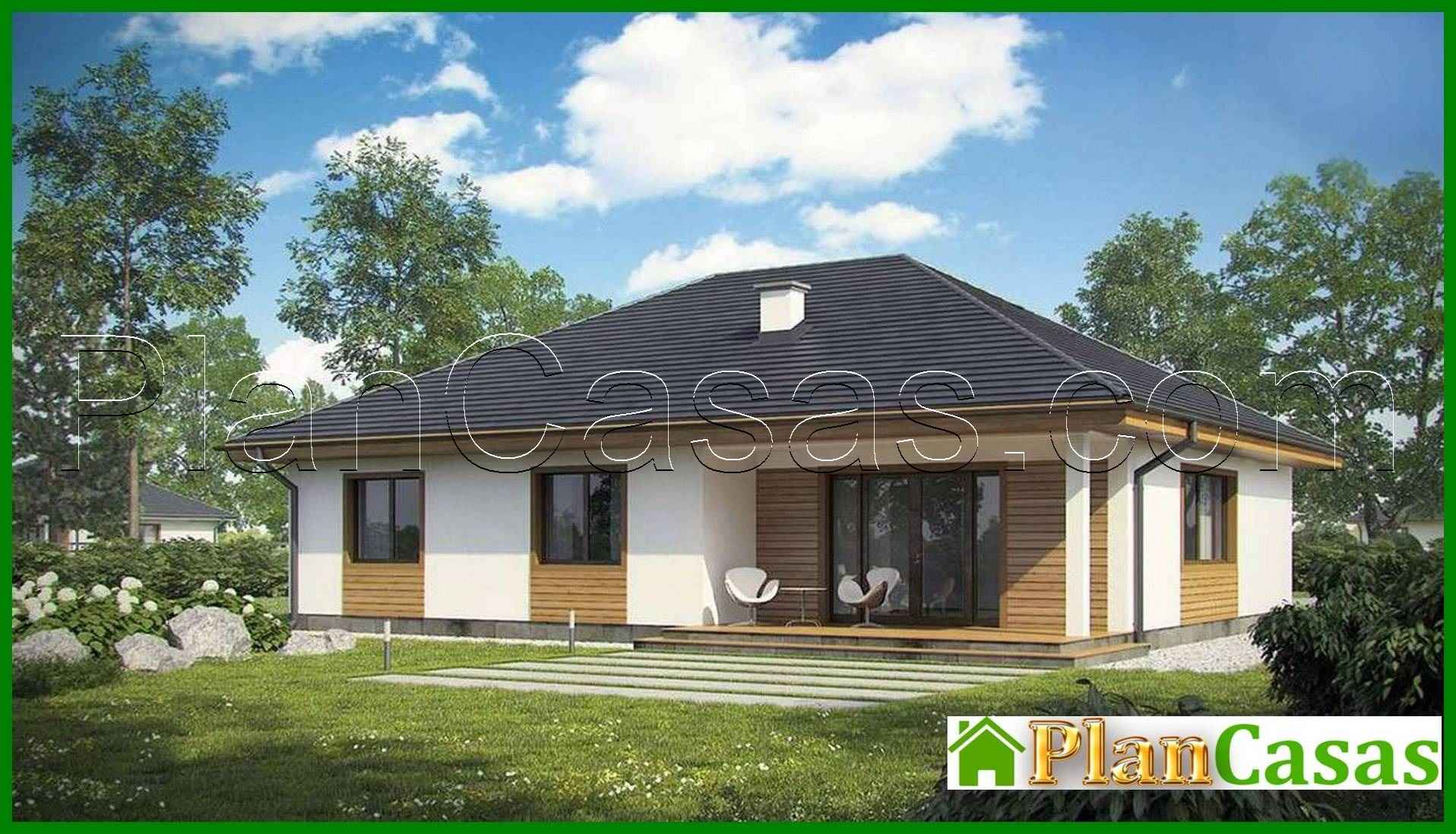 Visualization gallery - The project of a one-story classic-style house with a four-gable roof