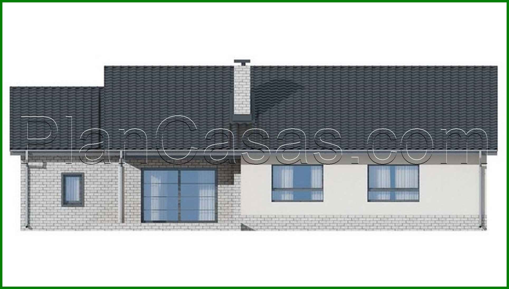 Visualization gallery - The project of a one-story classic house with a garage