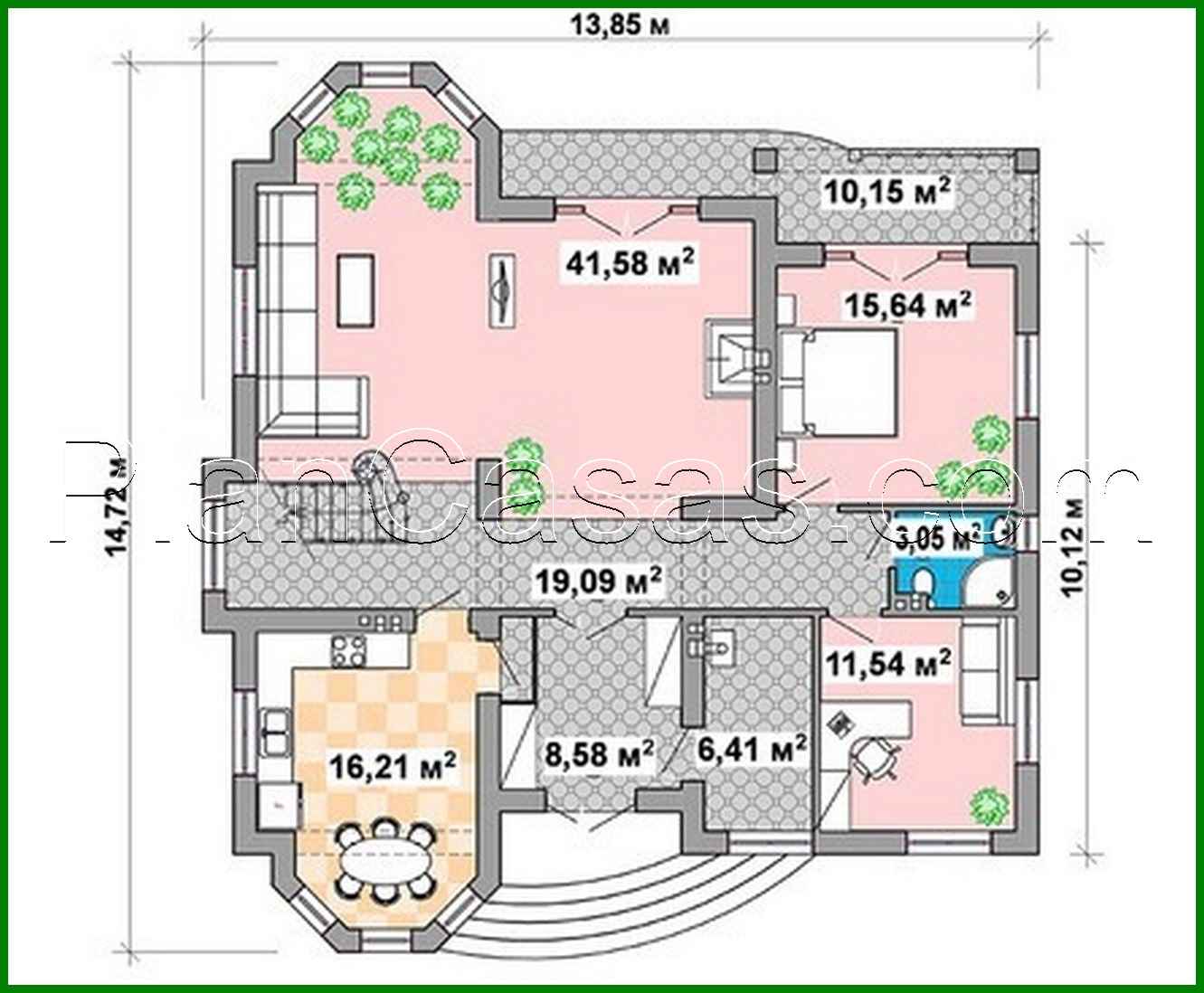 Visualization gallery - Two-story mansion with a chic staircase