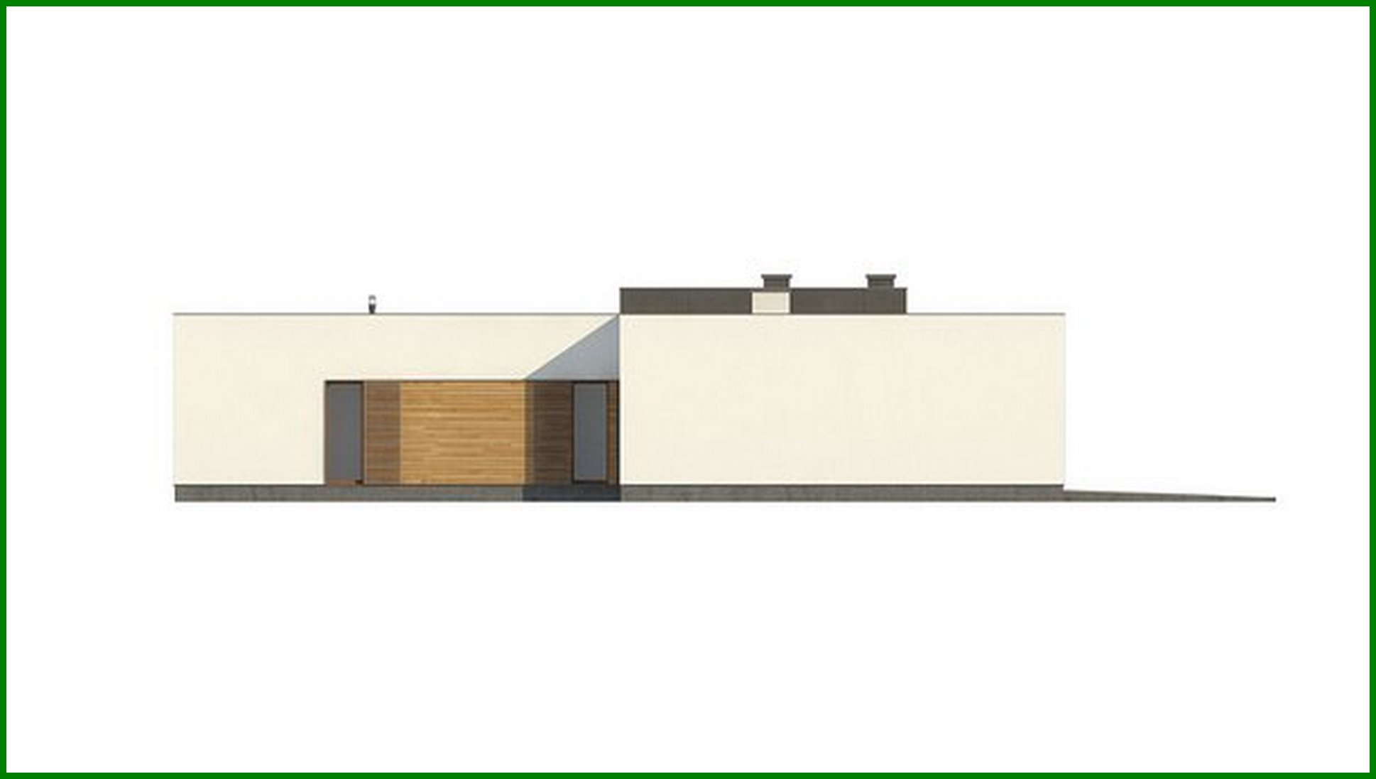 Visualization gallery - Project of 180 sqm fashion house m with a spacious garage for two cars