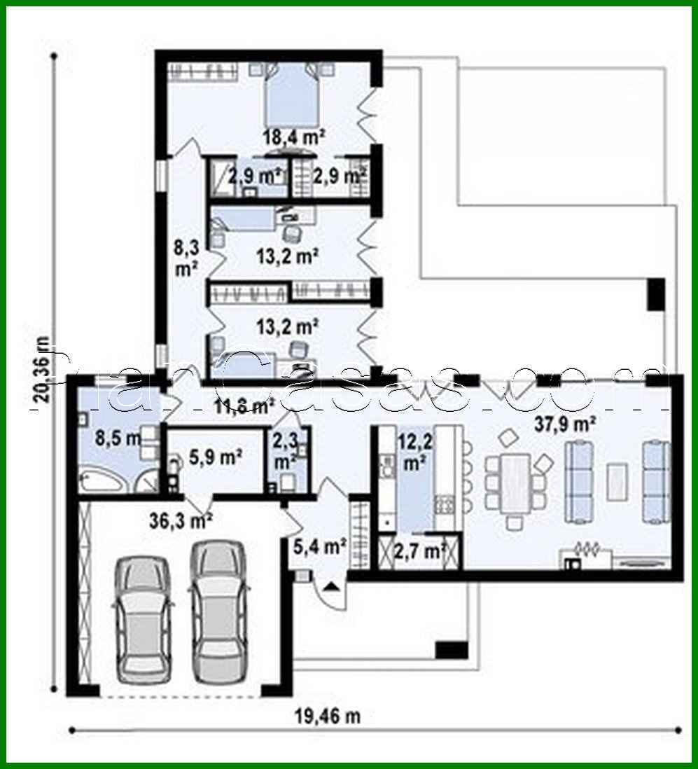 Visualization gallery - Project of 180 sqm fashion house m with a spacious garage for two cars