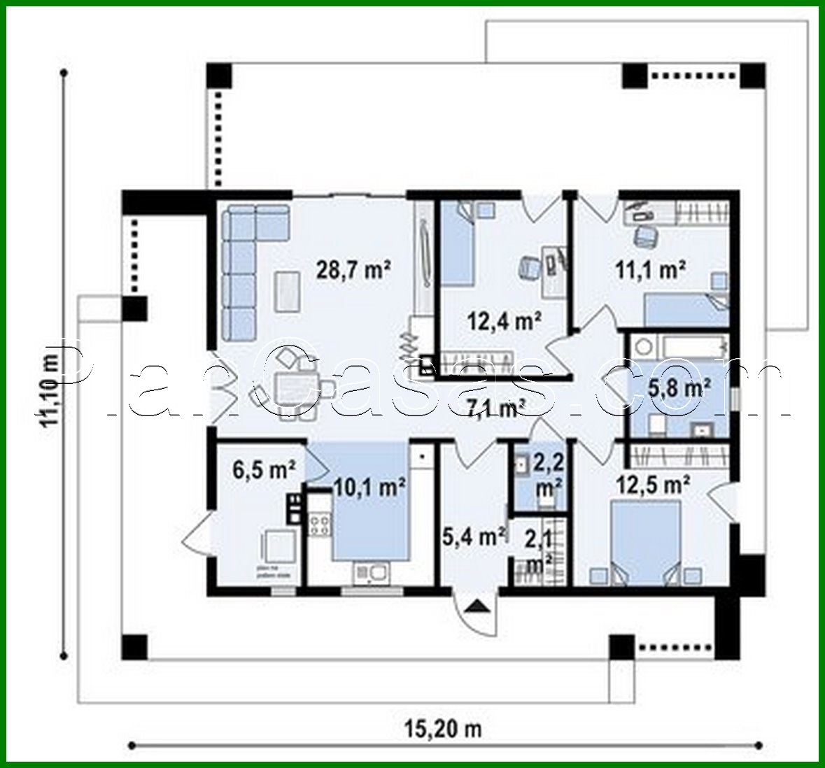 Visualization gallery - A compact cottage project with an area of ​​103 square meters. m with a laconic exterior