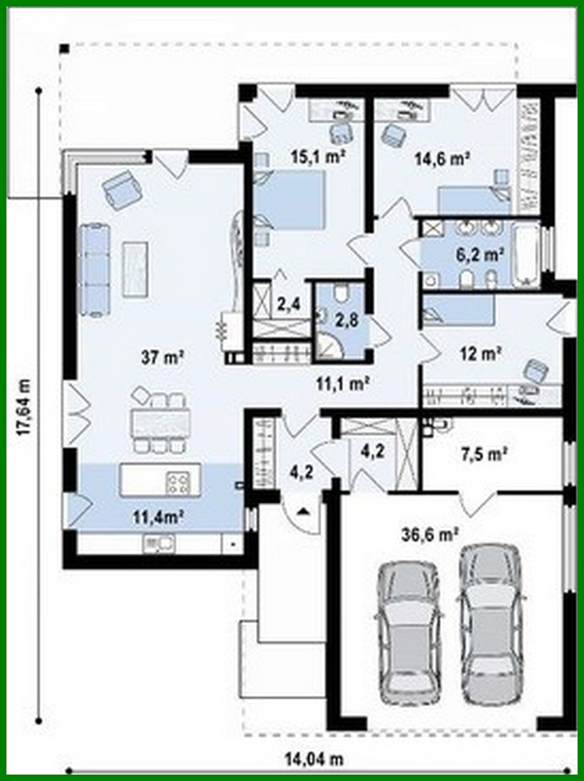 Visualization gallery - The project of a modern cottage on 165 square meters. m with a unique exterior