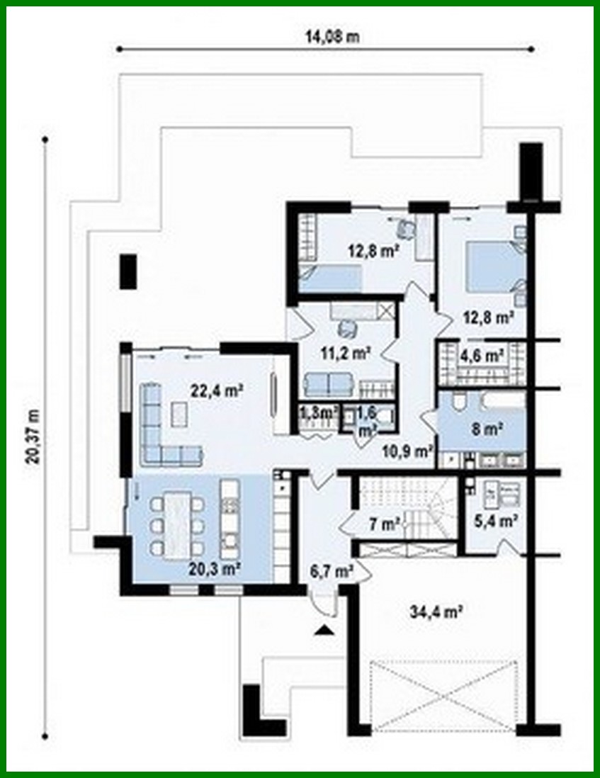 Visualization gallery - The project of a chic mansion on 246 square meters. m for a large family from different generations