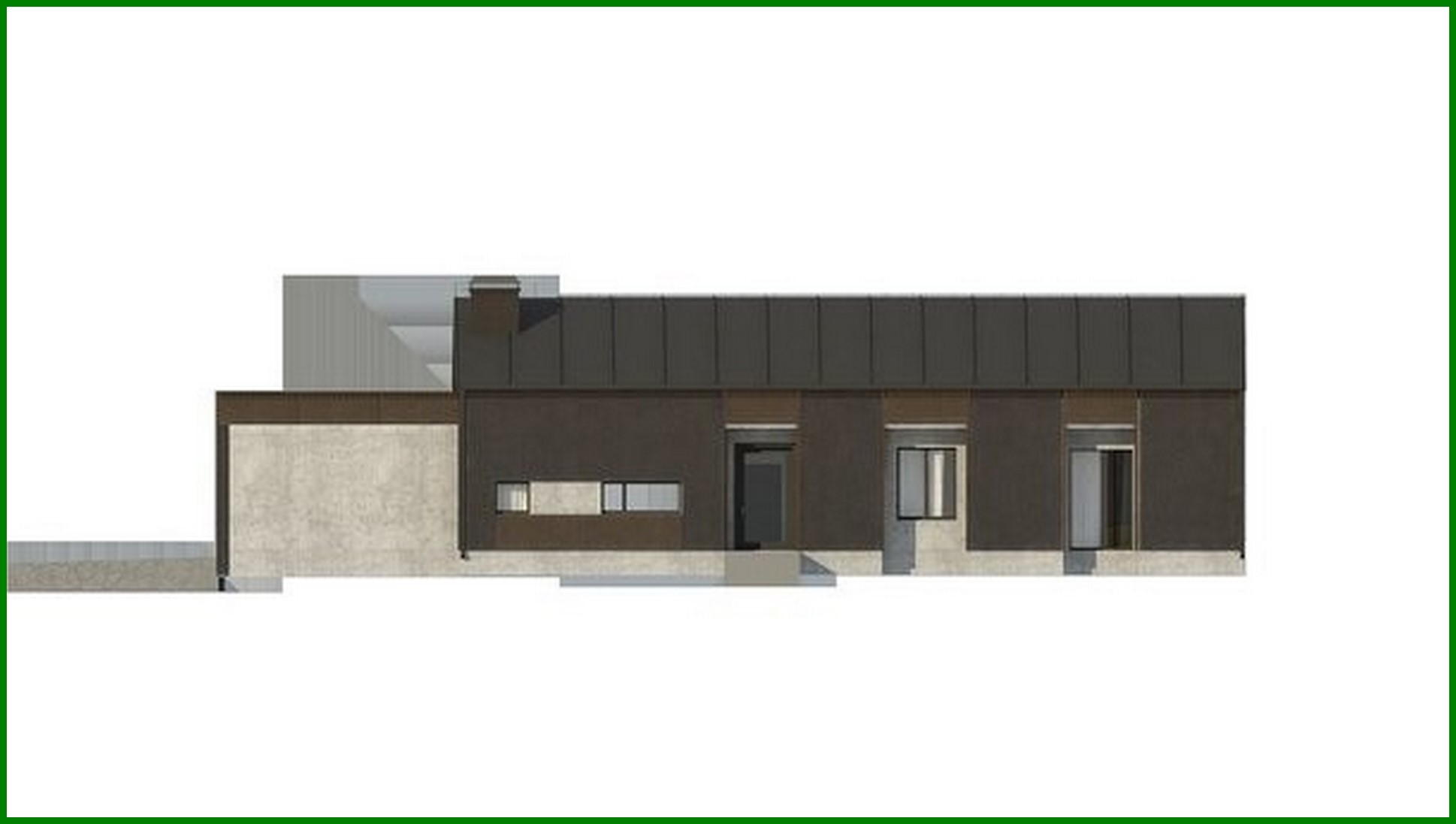 Visualization gallery - Project of the cottage with an area of ​​170 square meters. four bedroom barnhouse style