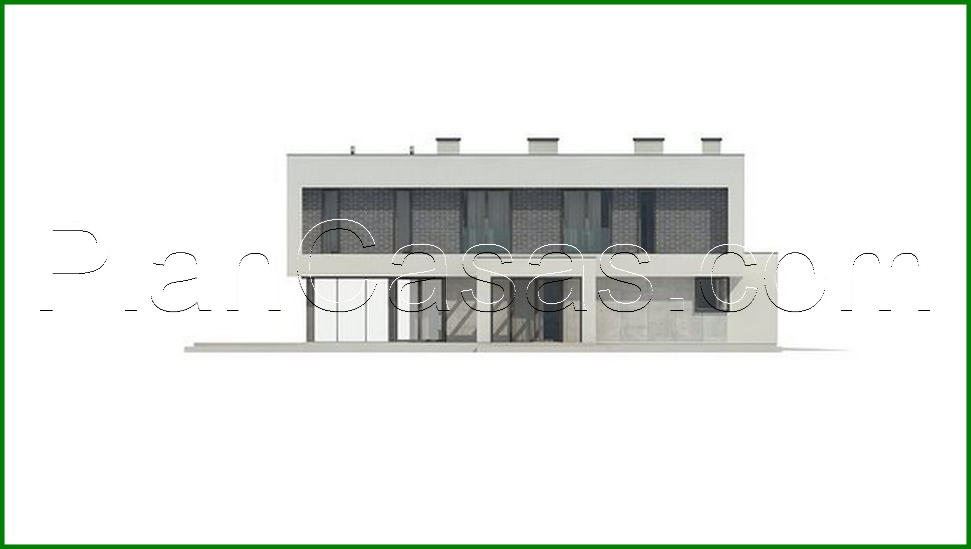 Visualization gallery - Plan of a modern mansion with an area of ​​283 square meters. m with an attached garage for two cars