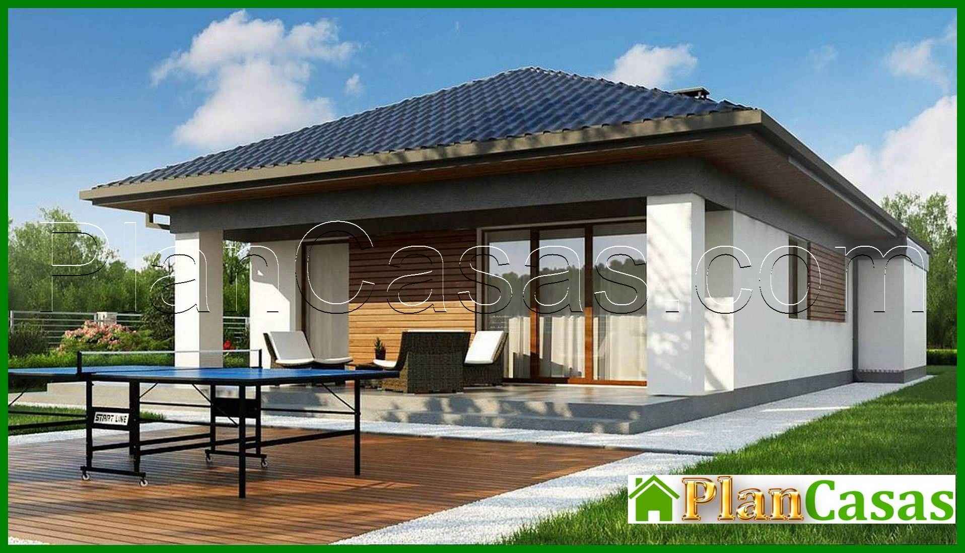 Visualization gallery - The project of a compact cottage on 116 square meters. m under a pitched roof made of metal