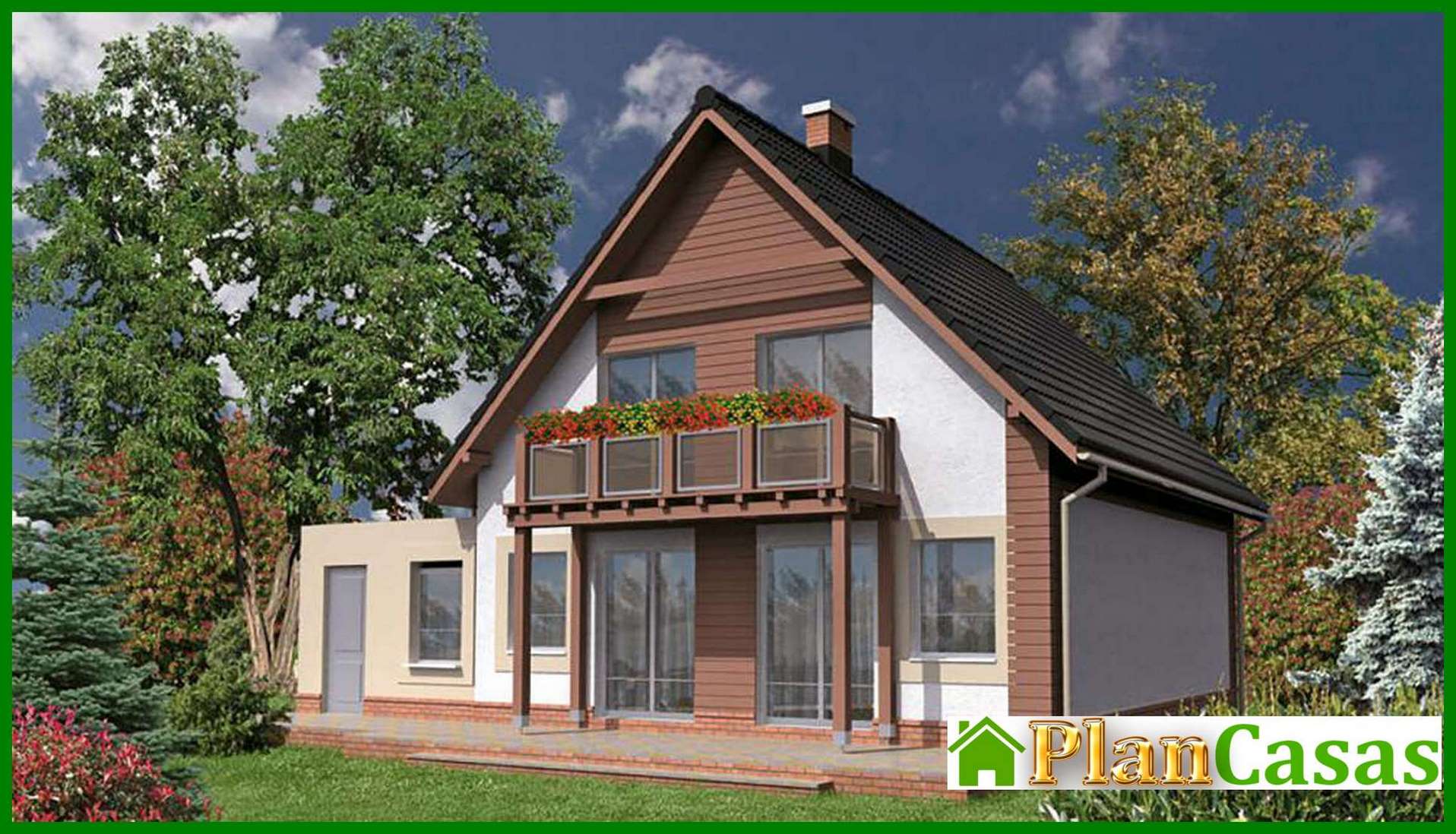 Visualization gallery - Two-storey house in chocolate tones