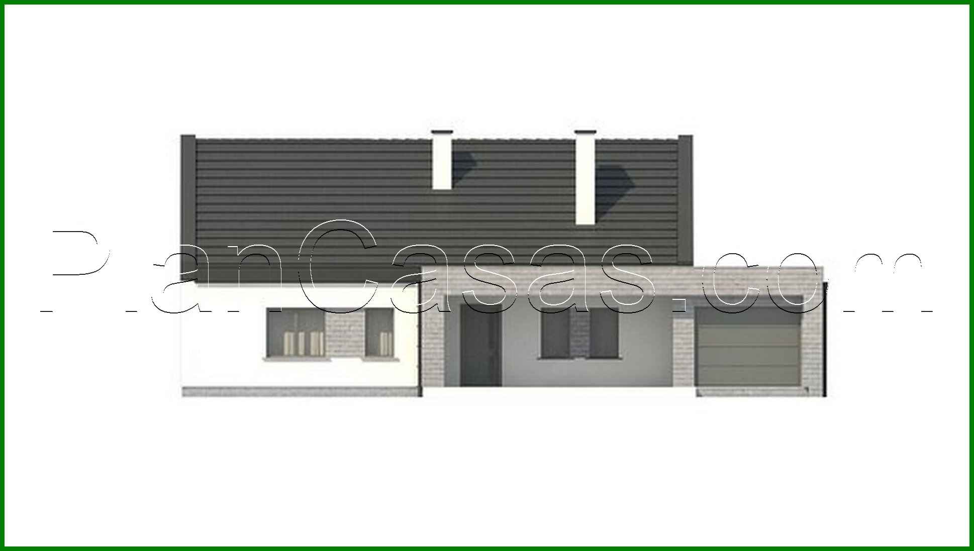 Visualization gallery - One-story classic house for a narrow plot