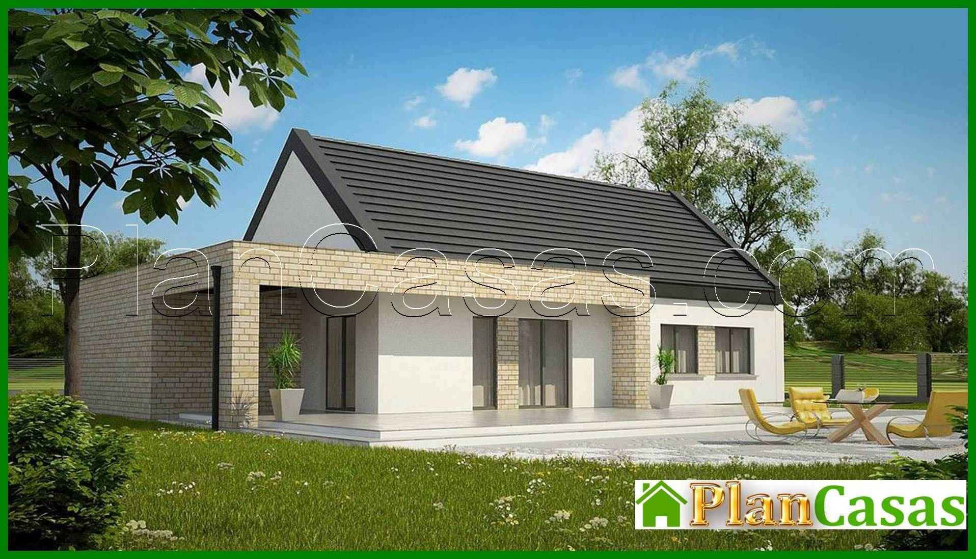 Visualization gallery - One-story classic house for a narrow plot