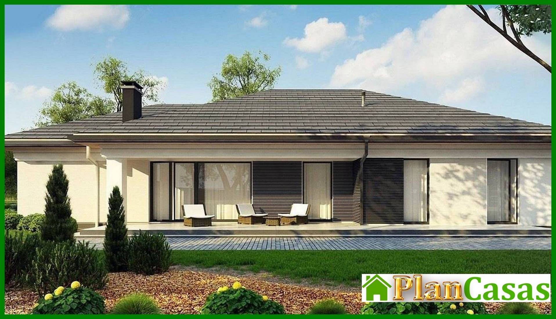 Visualization gallery - One-story cottage for a narrow plot