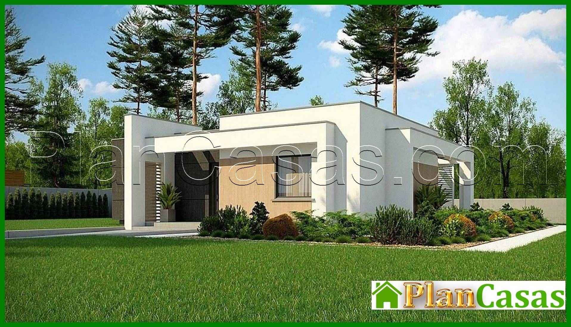 Visualization gallery - Small one-story cottage with a flat roof