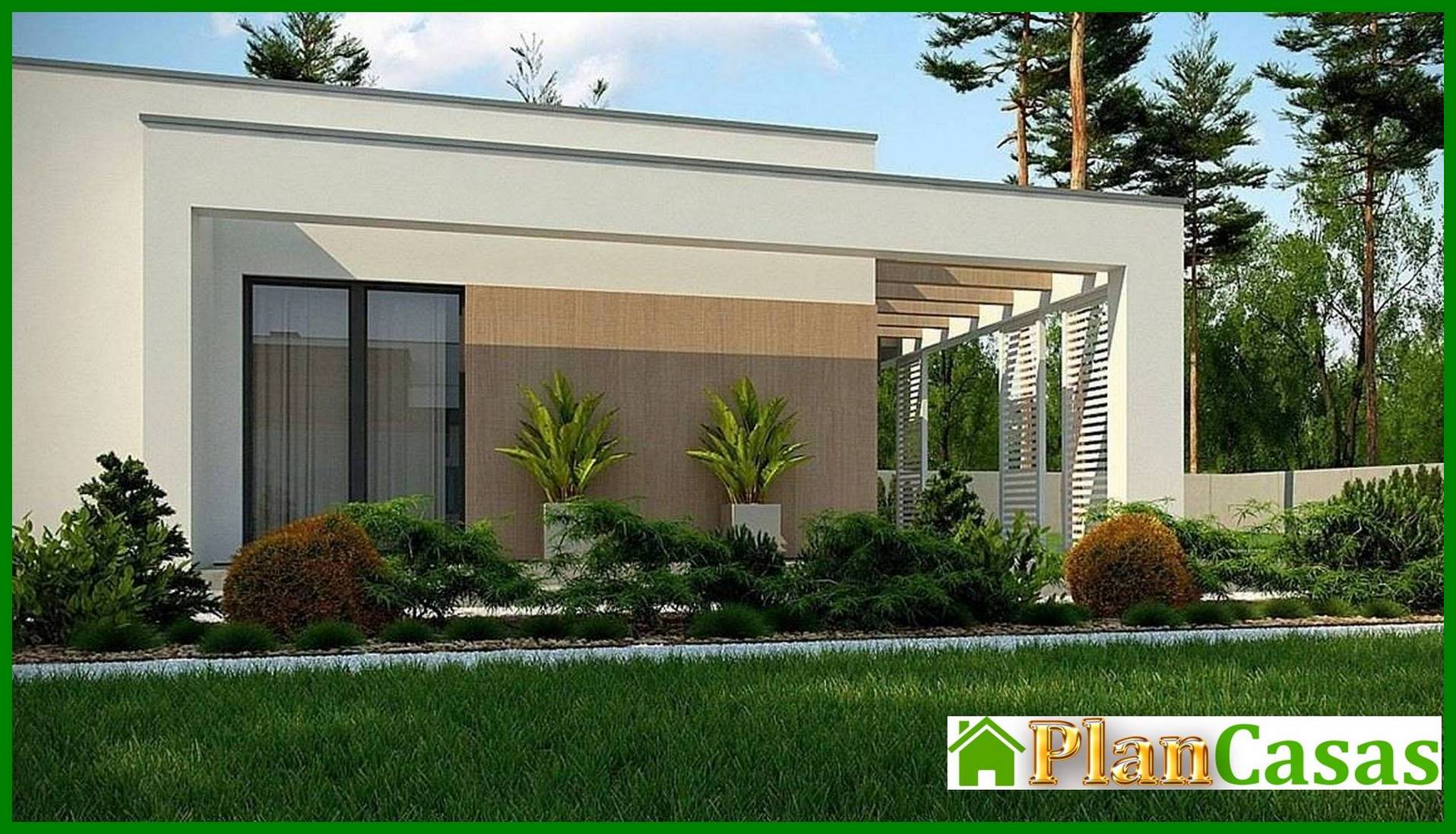 Visualization gallery - Small one-story cottage with a flat roof