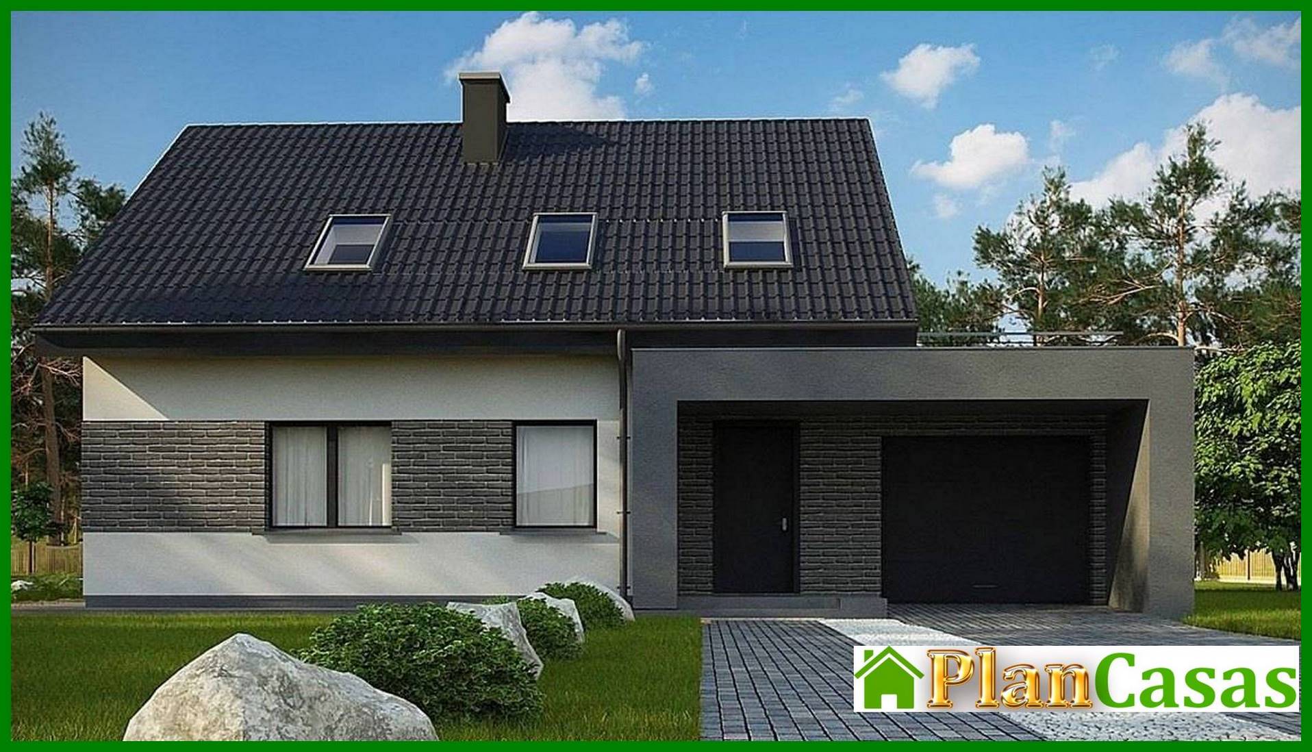 Visualization gallery - Interesting project with a large terrace above the garage