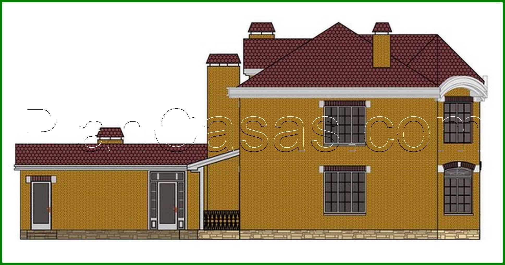 Visualization gallery - The project of a classic two-story mansion with a brick facade