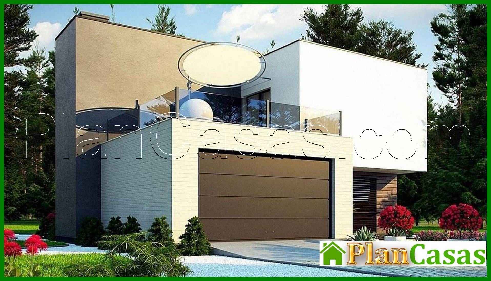 Visualization gallery - Modern two-story cottage with a terrace on the second floor