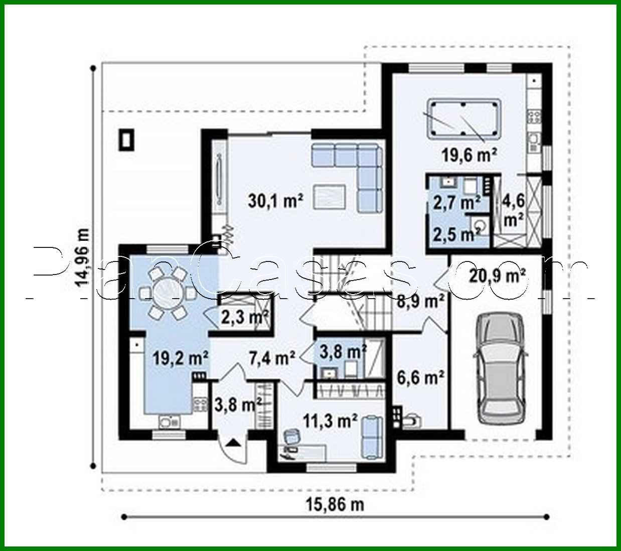 Visualization gallery - House project with a garage in the basement