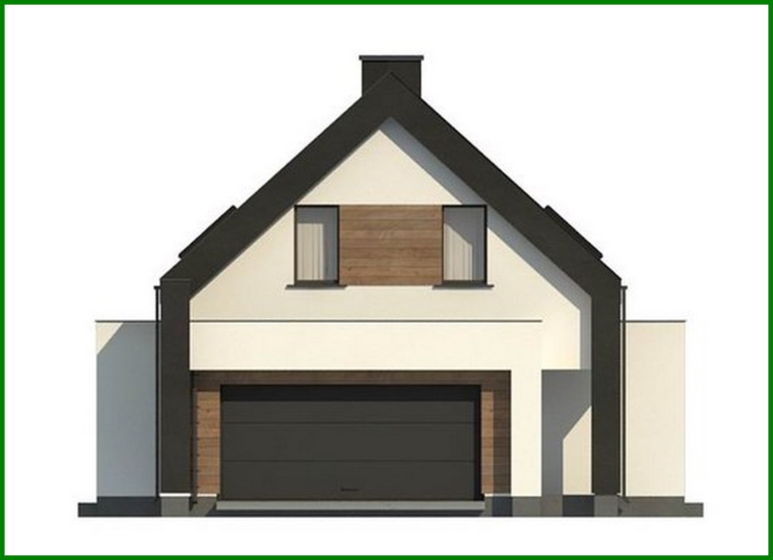 Visualization gallery - Project for the construction of a compact house for a narrow plot