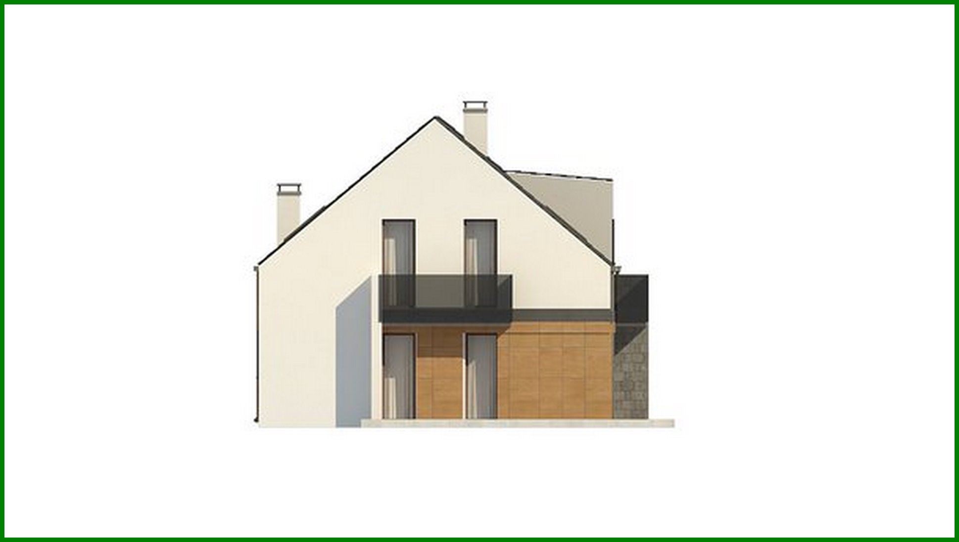 Visualization gallery - Two-story cottage in a classic style with an eclectic inclusion of cubism