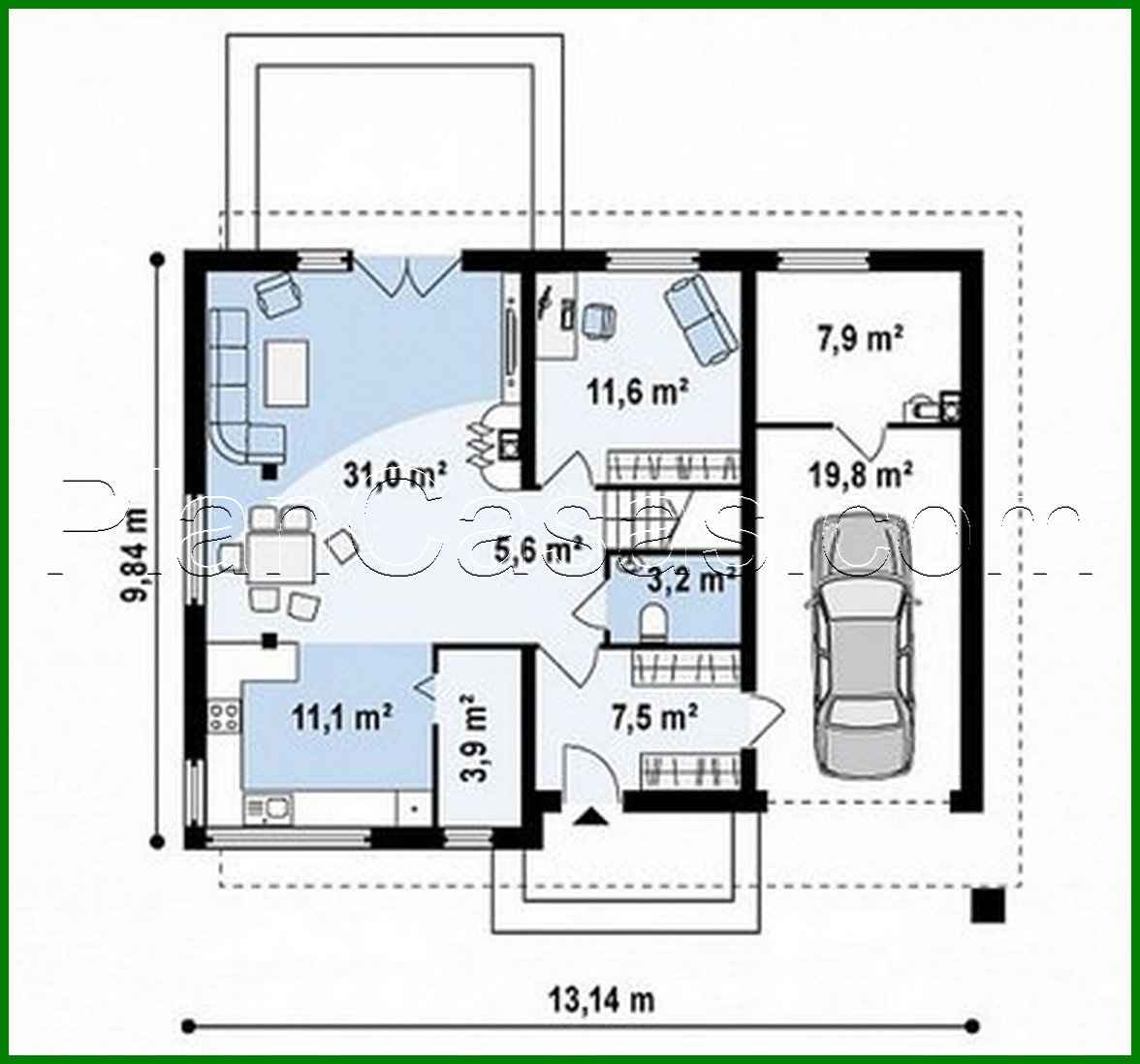 Visualization gallery - Stylish two-story house with an attached garage