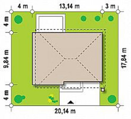 Visualization gallery - Stylish two-story house with an attached garage