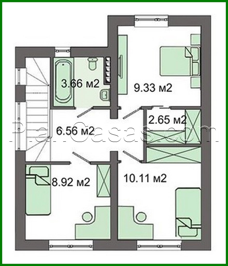 Visualization gallery - Project of a small pretty two-story house with an area of up to 80 m²