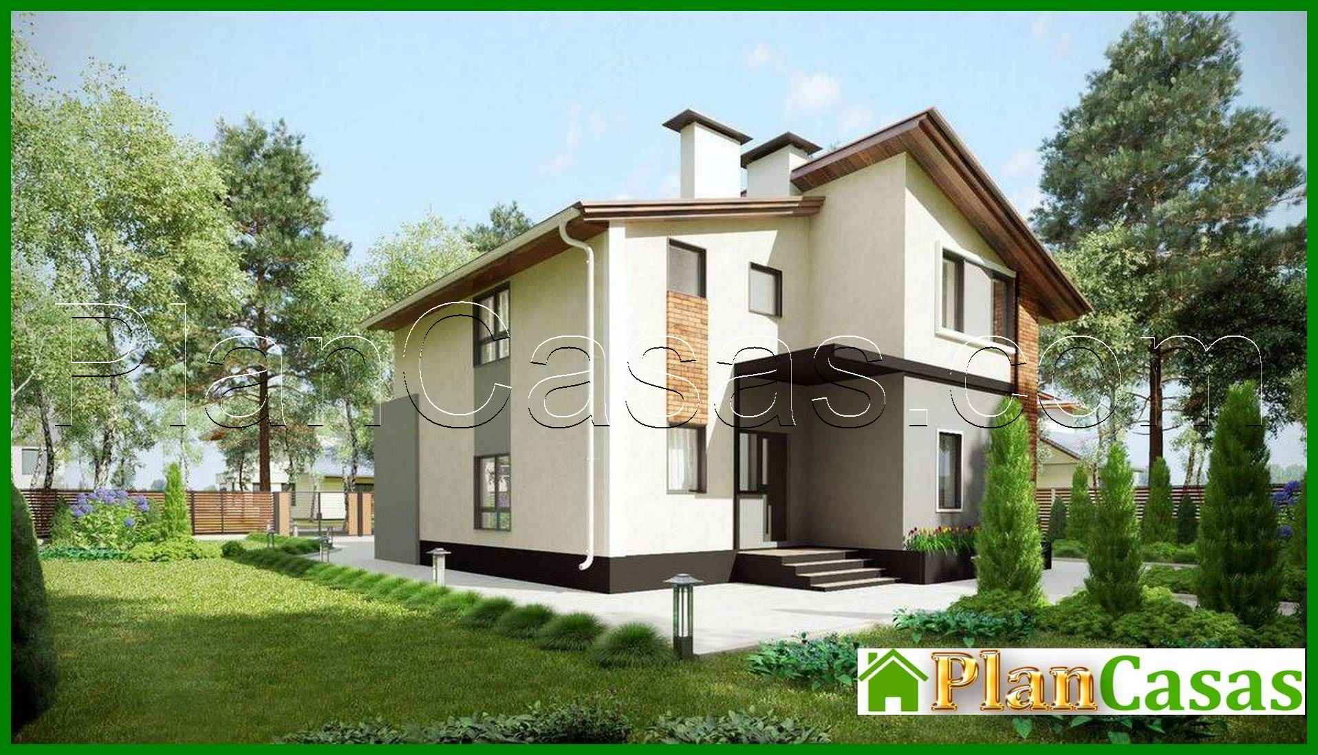 Visualization gallery - The project of a modern house on two floors in a classic style