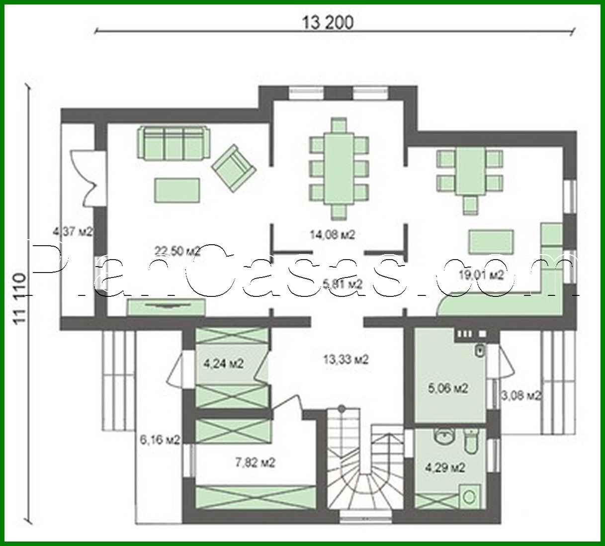 Visualization gallery - The project of a modern house on two floors in a classic style