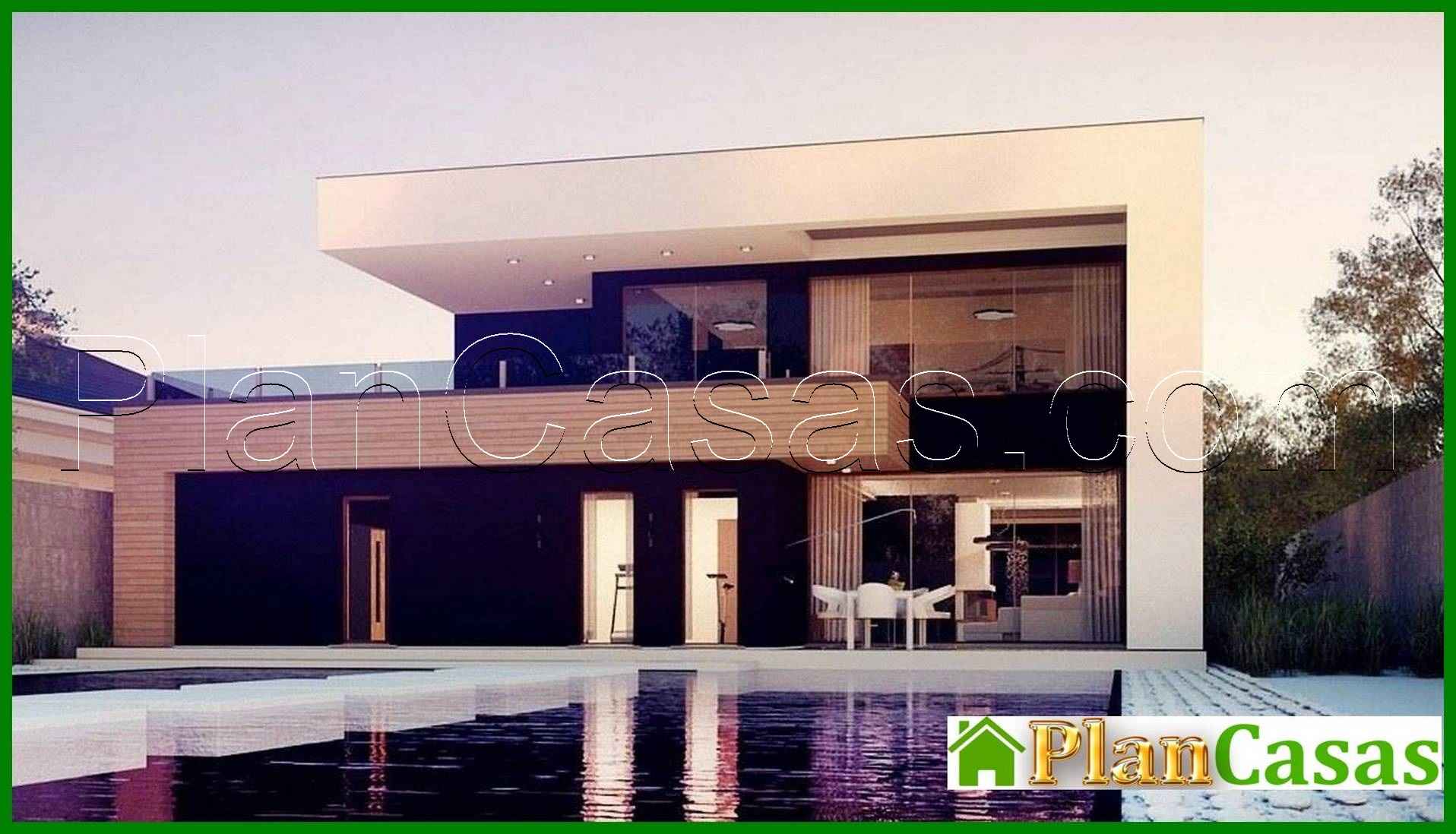 Flat two-story country house house plan