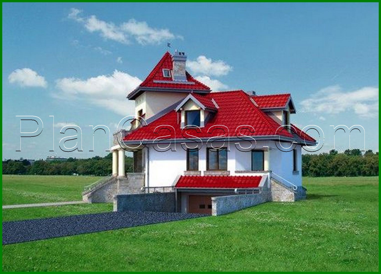 Visualization gallery - Plan of the mansion with an area of ​​231 square meters. m in a modern European style