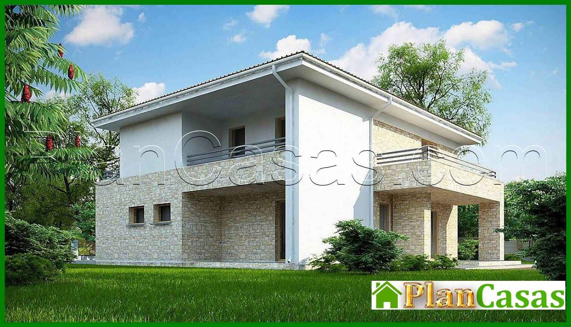 Visualization gallery - Attractive two-story house project with 1 car garage