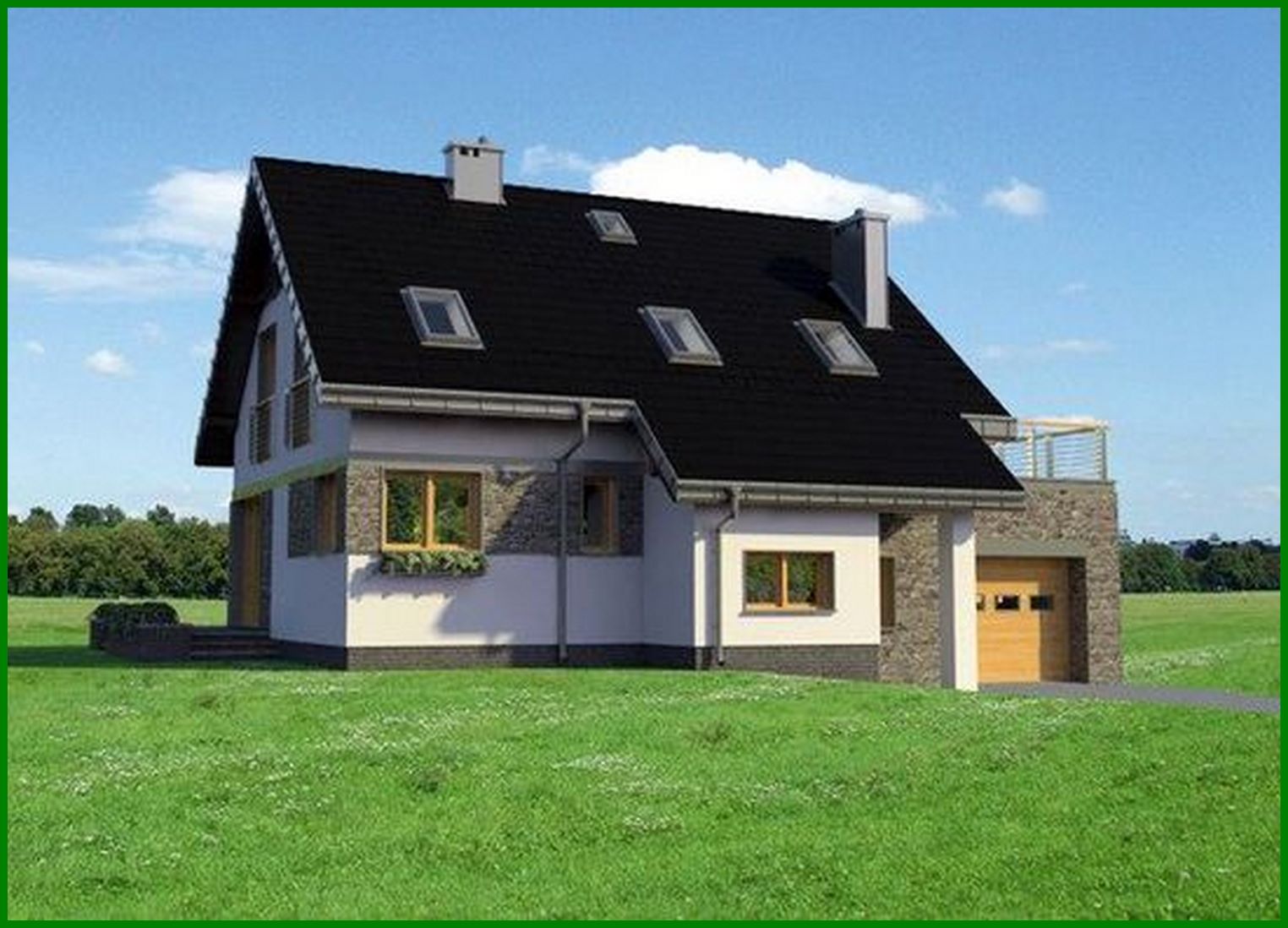 Visualization gallery - Stylish rural villa with a beautiful corner terrace