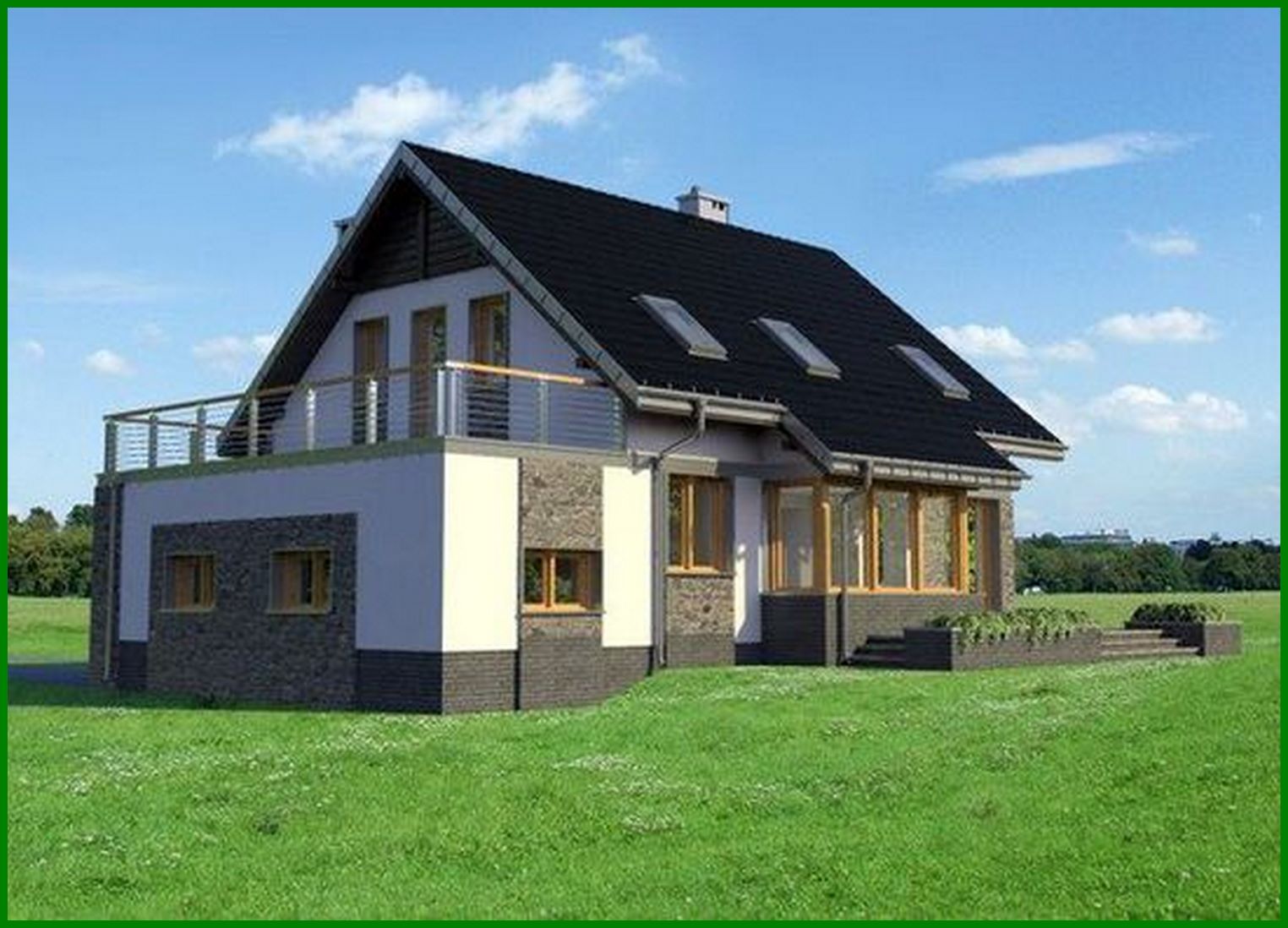 Visualization gallery - Stylish rural villa with a beautiful corner terrace