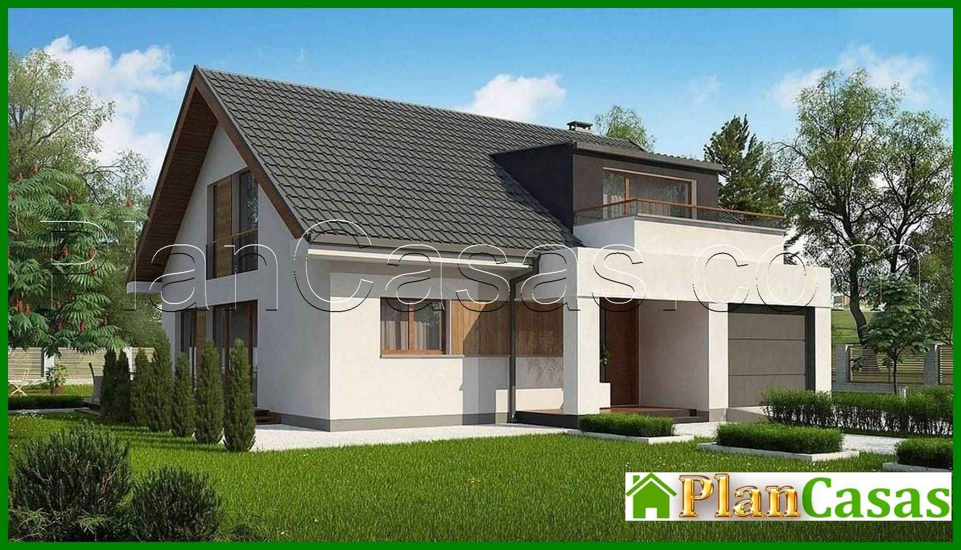 Visualization gallery - The classic project of a country estate with an attic and a garage