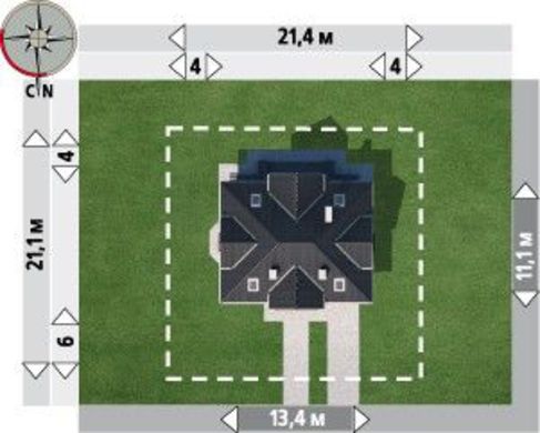 Visualization gallery - The project of a stylish country house with an area of ​​190 m²