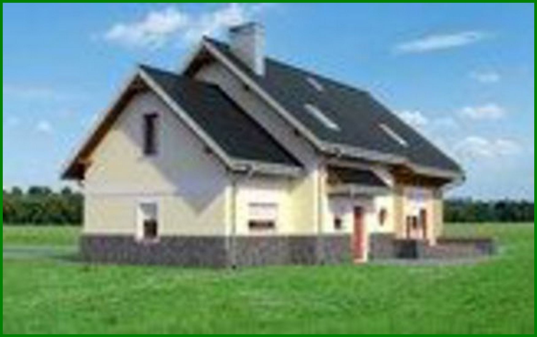 Visualization gallery - The project of a mansard with an attic for a narrow plot with dimensions 9 to 15