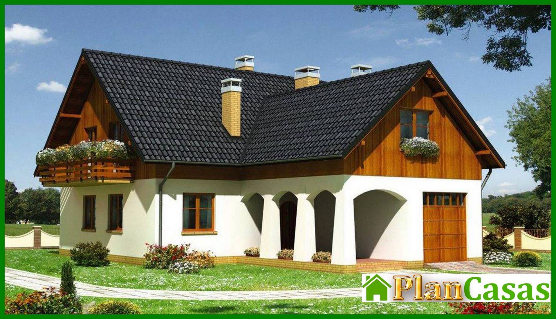 Two-floor apartment building with luxurious master apartments house plan