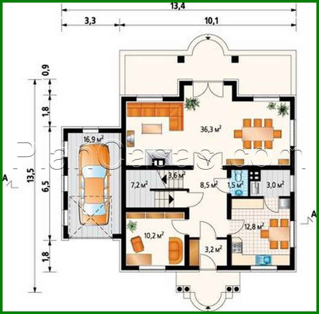 Visualization gallery - Comfortable mansion with a spacious terrace on the second floor