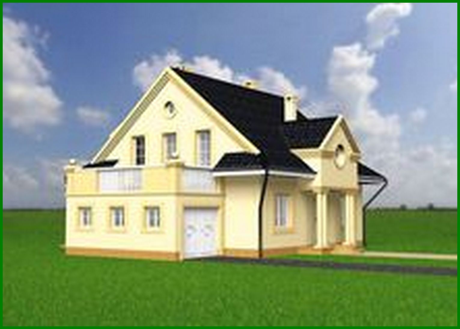 Visualization gallery - Comfortable mansion with a spacious terrace on the second floor