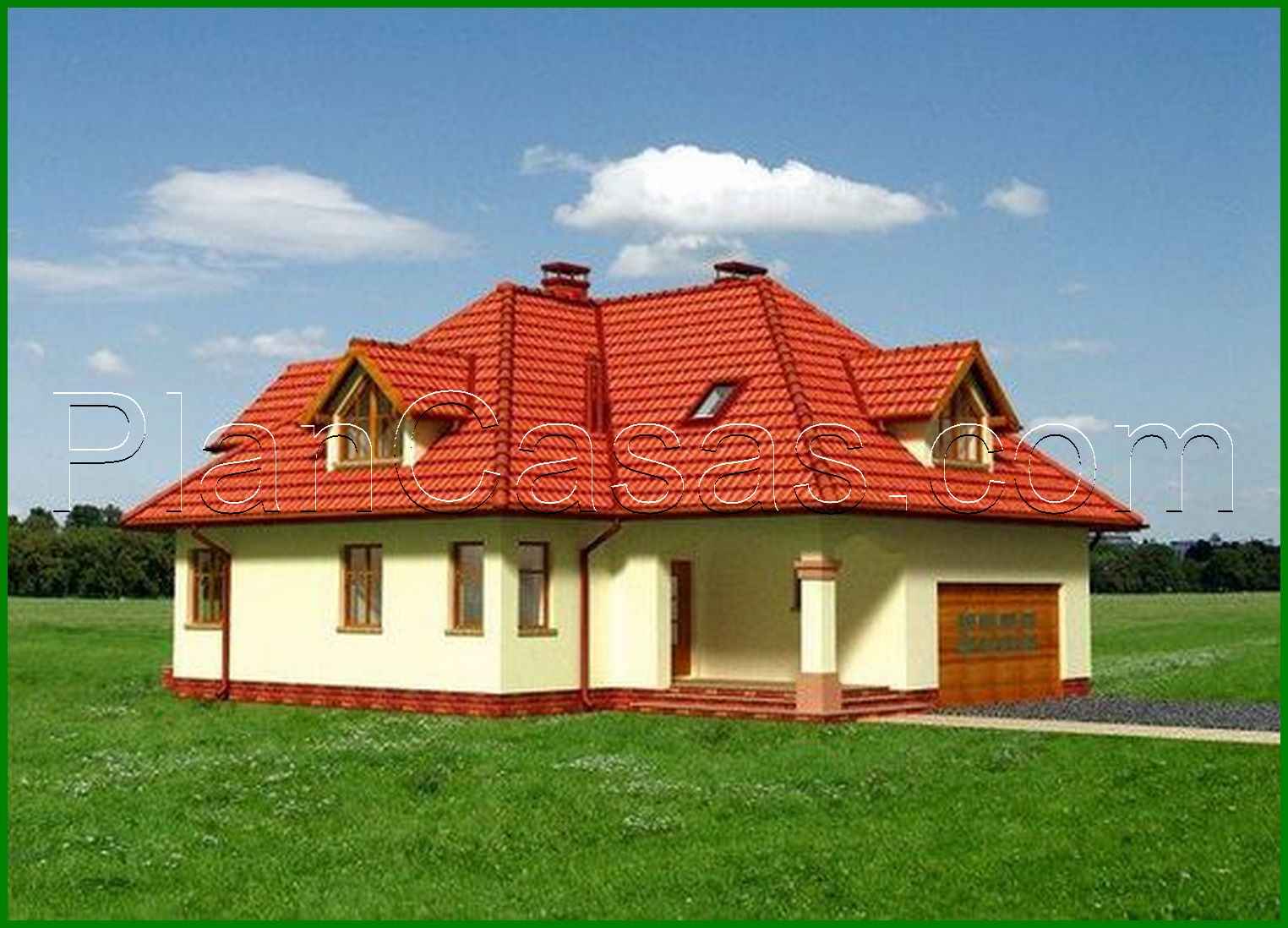 Visualization gallery - The project of a comfortable mansion with an interesting layout