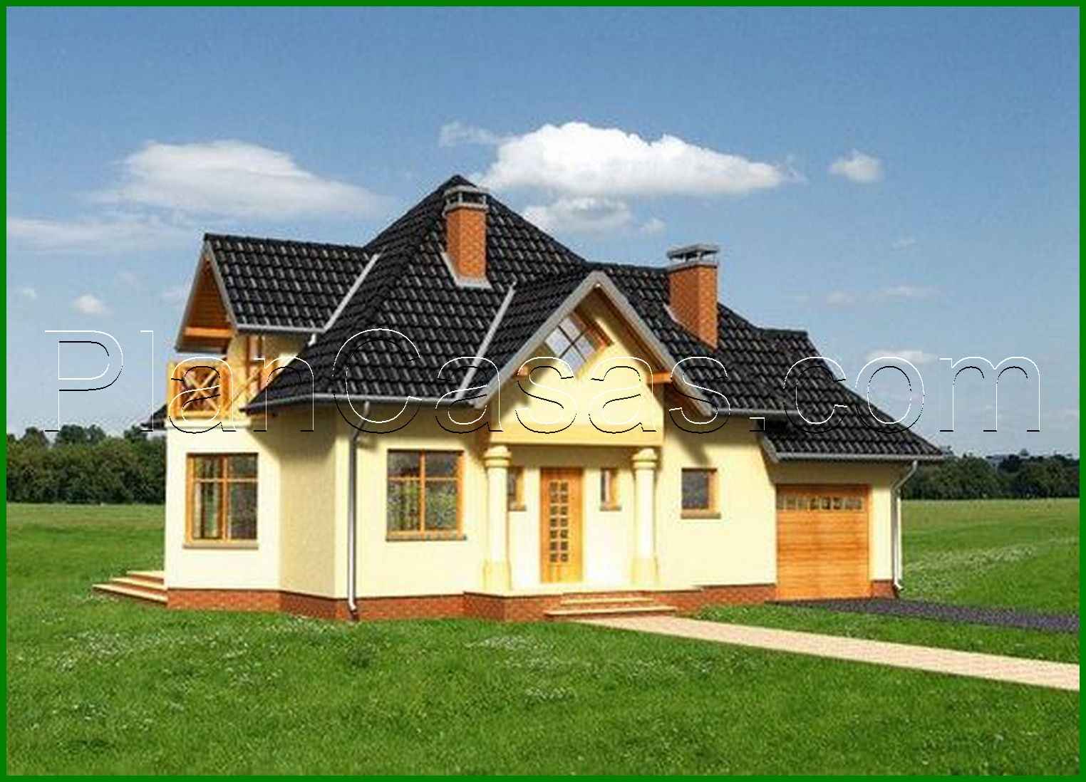 Visualization gallery - Amazing cottage under the roof of complex shape