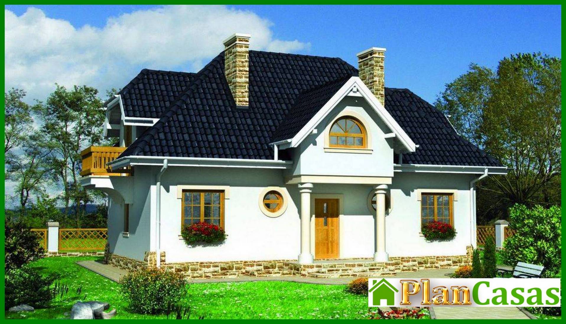 Attractive apartment with three balconies with a basement house plan