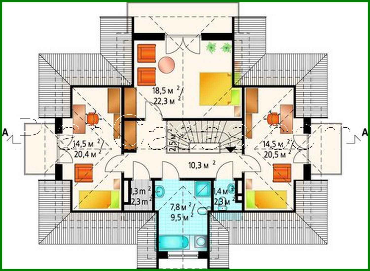 Visualization gallery - Attractive apartment with three balconies with a basement