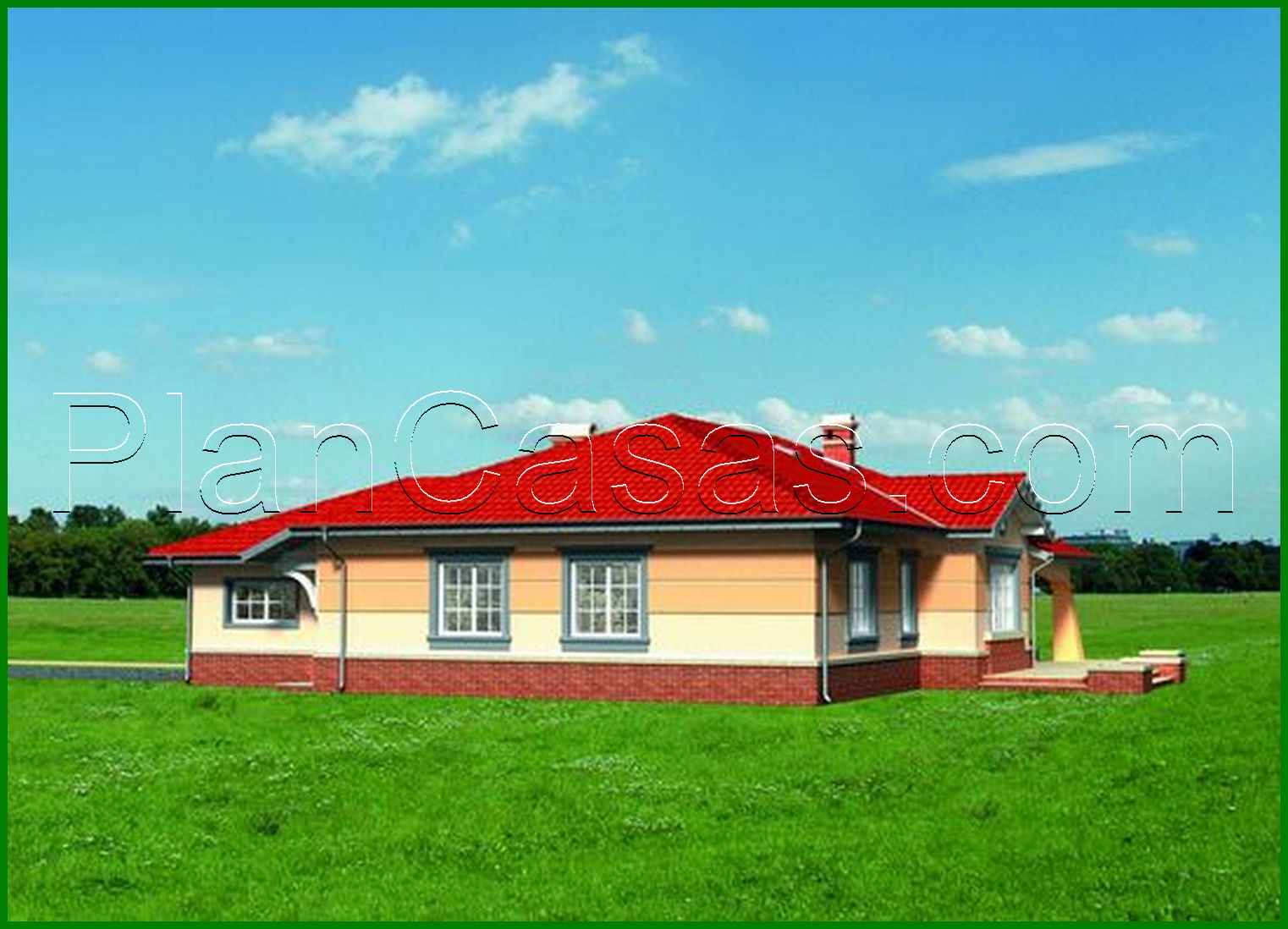 Visualization gallery - Spacious one-story house