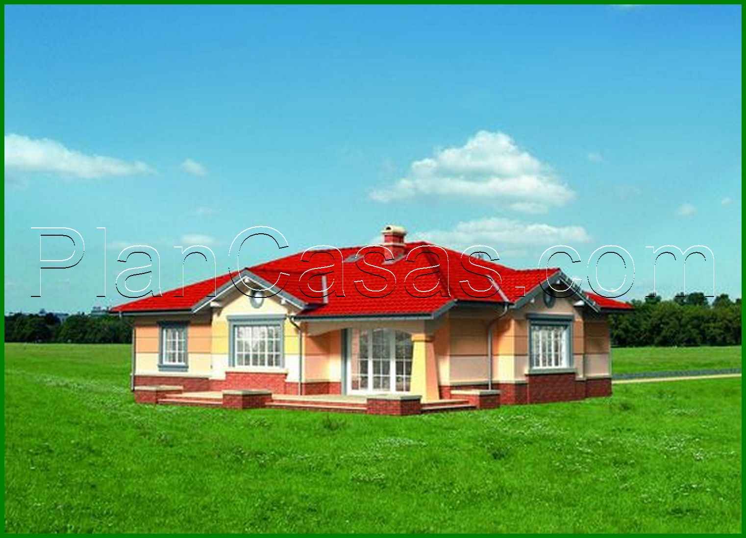 Visualization gallery - Spacious one-story house