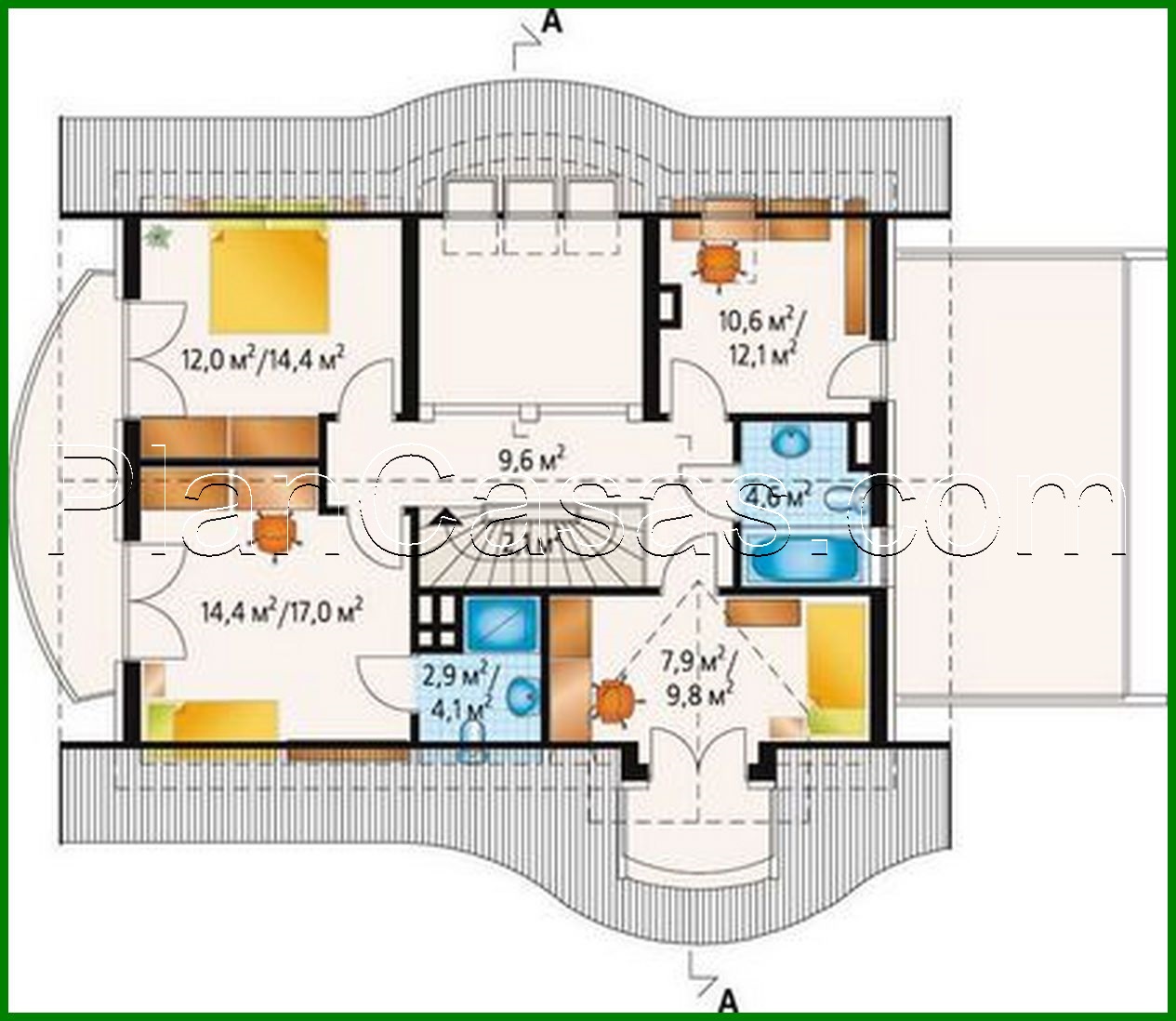 Visualization gallery - The project for the construction of a cozy attic house 170 m²